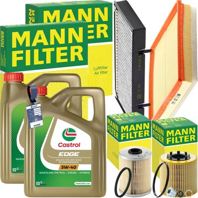 MANN-FILTER Mann Inspektionspaket+castrol 5w40 Motoröl Passend Für Renault Trafic Ii 135 Dci: Luftfilter 1a First Automotive: A62106 Ackoja: A380403 Amc Filter: N MANN-FILTER Mann Inspektionspaket+castrol 5w40 Motoröl Passend Für Renault Trafic Ii 135 Dci: Luftfilter 1a First Automotive: A62106 Ackoja: A380403 Amc Filter: N