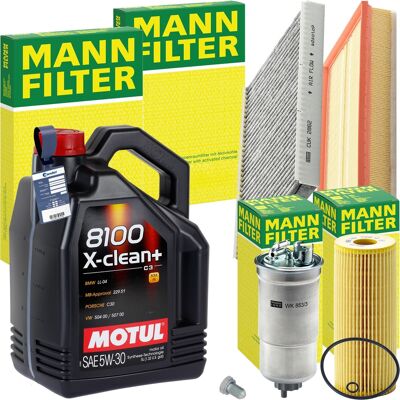 MANN-FILTER Mann Inspektionspaket+motul 5w-30 Öl Passend Für Vw Golf 4 Audi A3 8l 1.9 Tdi: Motoröl Motul: 102261 Motul: 102262 Motul: 102979 Motul: 103989 Motul: MANN-FILTER Mann Inspektionspaket+motul 5w-30 Öl Passend Für Vw Golf 4 Audi A3 8l 1.9 Tdi: Motoröl Motul: 102261 Motul: 102262 Motul: 102979 Motul: 103989 Motul:
