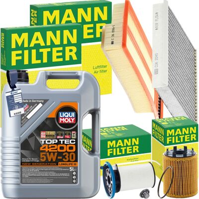 MANN-FILTER Mann Inspektionspaket+liqui Moly 5w-30 Motoröl Passend Für Fiat Doblo 263 1.3 D: Ölfilter 1a First Automotive: E50246 Amc Filter: So918 Ap Xenergy: X1 MANN-FILTER Mann Inspektionspaket+liqui Moly 5w-30 Motoröl Passend Für Fiat Doblo 263 1.3 D: Ölfilter 1a First Automotive: E50246 Amc Filter: So918 Ap Xenergy: X1