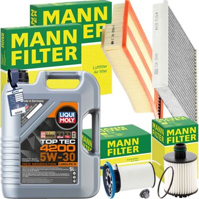 MANN-FILTER Mann Inspektionspaket+liqui Moly 5w-30 Motoröl Passend Für 1.3 D Fiat Doblo 263: Luftfilter 1a First Automotive: A63536 Amc Filter: Faf10510 Ap Xenerg MANN-FILTER Mann Inspektionspaket+liqui Moly 5w-30 Motoröl Passend Für 1.3 D Fiat Doblo 263: Luftfilter 1a First Automotive: A63536 Amc Filter: Faf10510 Ap Xenerg