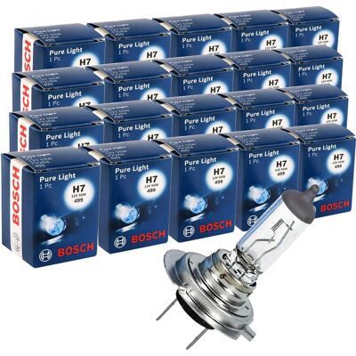 Philips 20x Bosch Pure Light H7 Glühlampe Glühbirne Autolampen Set Halogen 12v 55w Kfz: Philips 20x Bosch Pure Light H7 Glühlampe Glühbirne Autolampen Set Halogen 12v 55w Kfz: