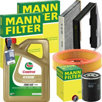 MANN-FILTER Mann Inspektionspaket+castrol 0w-40 Motoröl Passend Für 1.2 Fiat Doblo Punto 188: Filter, Innenraumluft 1a First Automotive: C30141 1a First Automotiv MANN-FILTER Mann Inspektionspaket+castrol 0w-40 Motoröl Passend Für 1.2 Fiat Doblo Punto 188: Filter, Innenraumluft 1a First Automotive: C30141 1a First Automotiv