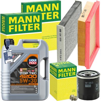 MANN-FILTER Mann Inspektionspaket+liqui Moly 5w30 Öl Passend Für Toyota Yaris Prius Hybrid: Ölfilter 1a First Automotive: L40201 Ackoja: A510500 Ackoja: A640500 A MANN-FILTER Mann Inspektionspaket+liqui Moly 5w30 Öl Passend Für Toyota Yaris Prius Hybrid: Ölfilter 1a First Automotive: L40201 Ackoja: A510500 Ackoja: A640500 A