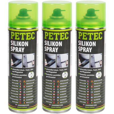 3x Petec Silikonspray 500 Ml Silikonspray Silicon Pflegt Schützt Imprägniert: Art.-nr. 70850 3x Petec Silikonspray 500 Ml Silikonspray Silicon Pflegt Schützt Imprägniert: Art.-nr. 70850