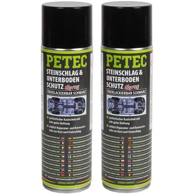 2x500ml Petec Steinschlag & Unterbodenschutz Kautschuk Schwarz Spray Rostschutz: Art.-nr. 73250 2x500ml Petec Steinschlag & Unterbodenschutz Kautschuk Schwarz Spray Rostschutz: Art.-nr. 73250