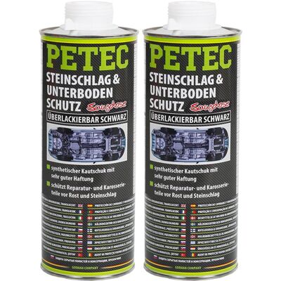 PETEC - Steinschlag- & Unterbodenschutz - Schwarz - Synthetisches Gummi - Sprühschutz PETEC - Steinschlag- & Unterbodenschutz - Schwarz - Synthetisches Gummi - Sprühschutz