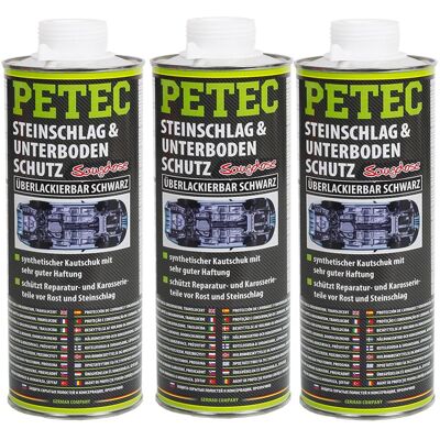 3x1l Petec Steinschlag Unterbodenschutz Kautschuk Saugdose Überlackierbar Black: Art.-nr. 73210 3x1l Petec Steinschlag Unterbodenschutz Kautschuk Saugdose Überlackierbar Black: Art.-nr. 73210
