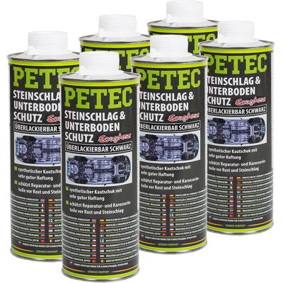 6x 1l Petec Steinschlag Unterbodenschutz Kautschuk Saugdose Lackierbar Schwarz: Art.-nr. 73210 6x 1l Petec Steinschlag Unterbodenschutz Kautschuk Saugdose Lackierbar Schwarz: Art.-nr. 73210