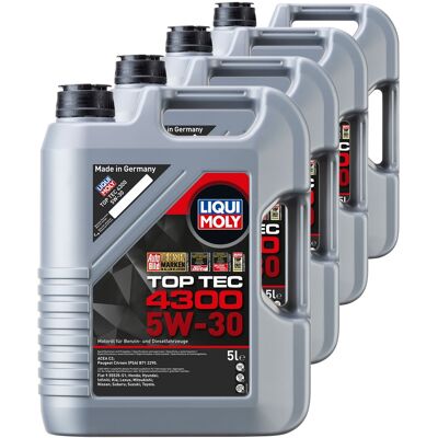 LIQUI MOLY - 3741 Top Tec4300 5W30 - 5W30 - ACEA C2 PSA B71 2290 - Motoröl LIQUI MOLY - 3741 Top Tec4300 5W30 - 5W30 - ACEA C2 PSA B71 2290 - Motoröl