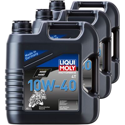 3x4l Liqui Moly Motoröl Motorbike Mineralisch 4takt 10w-40 Passend Für Api Sp: 3x4l Liqui Moly Motoröl Motorbike Mineralisch 4takt 10w-40 Passend Für Api Sp: