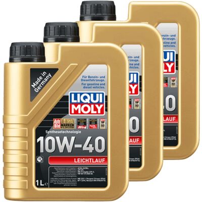 3x1l Liqui Moly Motoröl Leichtlauf 10w-40 Passend Für Vw501.01/505.00: 3x1l Liqui Moly Motoröl Leichtlauf 10w-40 Passend Für Vw501.01/505.00: