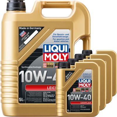 1x5l+4x1l Liqui Moly Motoröl Leichtlauf 10w-40 Passend Für Vw 501.01/505.00: 1x5l+4x1l Liqui Moly Motoröl Leichtlauf 10w-40 Passend Für Vw 501.01/505.00: