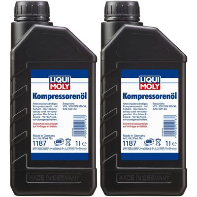 2x1l Liqui Moly Kompressoren-öl Sae 5w40 Din 51506 Vdl 100: Liqui Moly 1187 2x1l Liqui Moly Kompressoren-öl Sae 5w40 Din 51506 Vdl 100: Liqui Moly 1187
