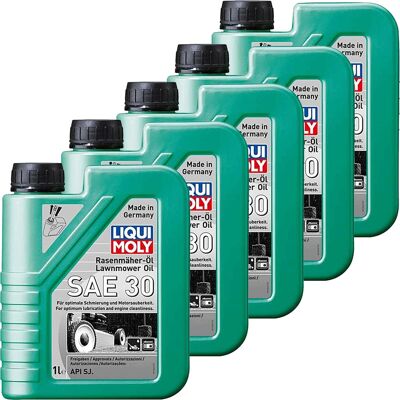 5x1l Liqui Moly Rasenmäher-öl Sae 30 Passend Für 4takt Rasenmähermotoren Api Sj: Liqui Moly 1264 5x1l Liqui Moly Rasenmäher-öl Sae 30 Passend Für 4takt Rasenmähermotoren Api Sj: Liqui Moly 1264