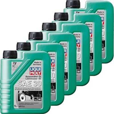 6x1l Liqui Moly Rasenmäher-öl Sae 30 Passend Für 4takt Rasenmähermotoren Api Sj: Liqui Moly 1264 6x1l Liqui Moly Rasenmäher-öl Sae 30 Passend Für 4takt Rasenmähermotoren Api Sj: Liqui Moly 1264