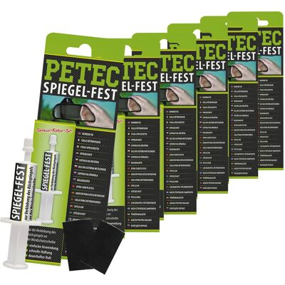 6x 2g Petec Spiegelfest Spezial Klebe Kleber Für Rückspiegel Innenspiegel 93800: Petec 93800 6x 2g Petec Spiegelfest Spezial Klebe Kleber Für Rückspiegel Innenspiegel 93800: Petec 93800