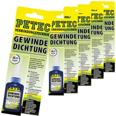 5x 97216 Petec Gewindedichtung 15 Gramm Blau Dvgw Geprüft Dichtstoff Dichtung: Petec 97216 5x 97216 Petec Gewindedichtung 15 Gramm Blau Dvgw Geprüft Dichtstoff Dichtung: Petec 97216