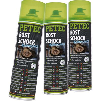 3x 70150 Petec Rostschock 500 Ml Kälteschock Kältespray Eisspray Rostlöser: Petec 70150 3x 70150 Petec Rostschock 500 Ml Kälteschock Kältespray Eisspray Rostlöser: Petec 70150