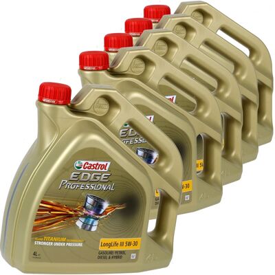 5x 4l Castrol Edge Professional 5w30 Öl Motoröl Ll Iii Ll3 504.00 507.00 Acea C3: Castrol Edge Professional 15b19d 5x 4l Castrol Edge Professional 5w30 Öl Motoröl Ll Iii Ll3 504.00 507.00 Acea C3: Castrol Edge Professional 15b19d