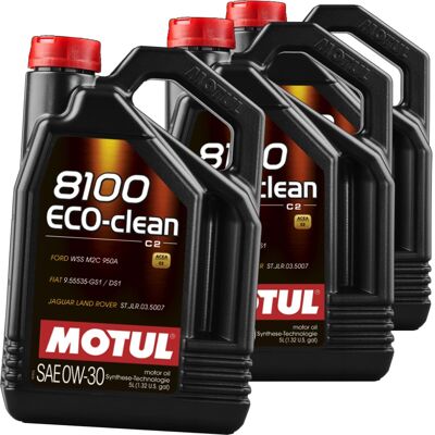3x 5l Motul 8100 Eco Clean 0w30 Öl Motoröl Acea C2 Wss M2c 950 A Euro 4 5 6 Öl: 109672 (alt 102889) 3x 5l Motul 8100 Eco Clean 0w30 Öl Motoröl Acea C2 Wss M2c 950 A Euro 4 5 6 Öl: 109672 (alt 102889)