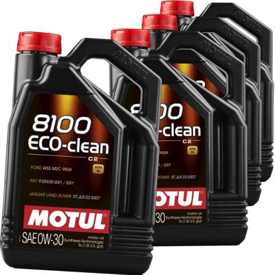 4x 5l Motul 8100 Eco Clean 0w30 Öl Motoröl Acea C2 Wss M2c 950 A Euro 4 5 6 Öl: 109672 (alt 102889) 4x 5l Motul 8100 Eco Clean 0w30 Öl Motoröl Acea C2 Wss M2c 950 A Euro 4 5 6 Öl: 109672 (alt 102889)