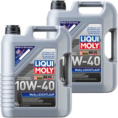 2x5l Liqui Moly Motoröl Mos2 Leichtlauf 10w-40 Passend Für Api Sl Acea A3/b4: 2x5l Liqui Moly Motoröl Mos2 Leichtlauf 10w-40 Passend Für Api Sl Acea A3/b4: