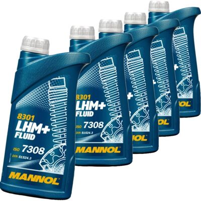 5x1l Mannol Lhm Plus + Hydrauliköl Öl Grün Servoöl Bremsflüssigkeit Din 51524-3: 5x1l Mannol Lhm Plus + Hydrauliköl Öl Grün Servoöl Bremsflüssigkeit Din 51524-3: