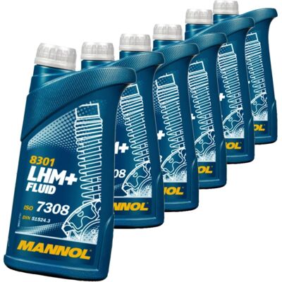 6x1l Mannol Lhm Plus + Hydrauliköl Öl Grün Servoöl Bremsflüssigkeit Din 51524-3: 6x1l Mannol Lhm Plus + Hydrauliköl Öl Grün Servoöl Bremsflüssigkeit Din 51524-3: