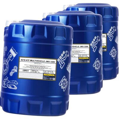 3x 10l Mannol Getriebeöl Atf Multivehicle Passend Für Aisin Warner Jws3309 Jaso: 3x 10l Mannol Getriebeöl Atf Multivehicle Passend Für Aisin Warner Jws3309 Jaso: