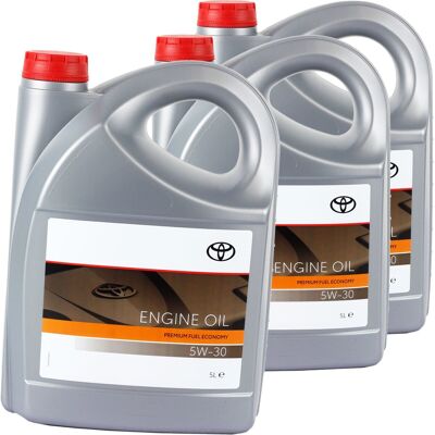3x5 Liter Original Toyota Motoröl Premium Fuel Economy 5w30 Acea C2 Api Sn: 08880-83389 3x5 Liter Original Toyota Motoröl Premium Fuel Economy 5w30 Acea C2 Api Sn: 08880-83389