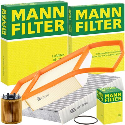 MANN-FILTER - Inspektionspaket Fiat 500 Panda 1.3D - Luftfilter - Innenraumluftfilter - Filterkit MANN-FILTER - Inspektionspaket Fiat 500 Panda 1.3D - Luftfilter - Innenraumluftfilter - Filterkit