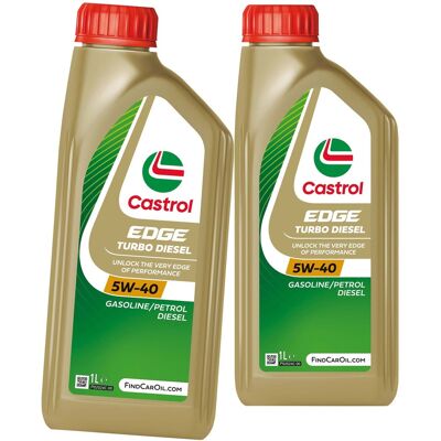 2x1l Castrol Edge Turbo Diesel 5w40 Passend Für Fiat 9.55535-s2 Ford Wssm2c917-a: 2x1l Castrol Edge Turbo Diesel 5w40 Passend Für Fiat 9.55535-s2 Ford Wssm2c917-a: