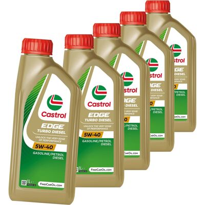 5x1l Castrol Edge Turbo Diesel 5w40 Passend Für Fiat 9.55535-s2 Ford Wssm2c917-a: 5x1l Castrol Edge Turbo Diesel 5w40 Passend Für Fiat 9.55535-s2 Ford Wssm2c917-a: