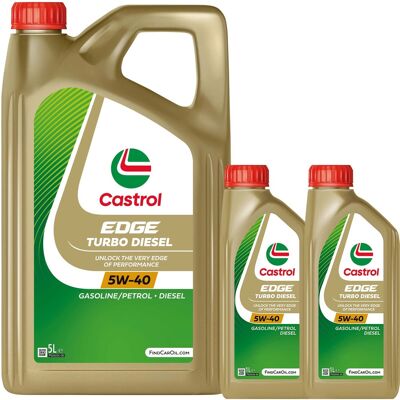 1x5+2x1l Castrol Edge Turbo Diesel 5w40 Passend Für Fiat 9.55535-s2 Ford M2c917a: 1x5+2x1l Castrol Edge Turbo Diesel 5w40 Passend Für Fiat 9.55535-s2 Ford M2c917a: