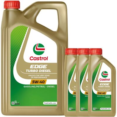 1x5+3x1l Castrol Edge Turbo Diesel 5w40 Passend Für Fiat 9.55535-s2 Ford M2c917a: 1x5+3x1l Castrol Edge Turbo Diesel 5w40 Passend Für Fiat 9.55535-s2 Ford M2c917a:
