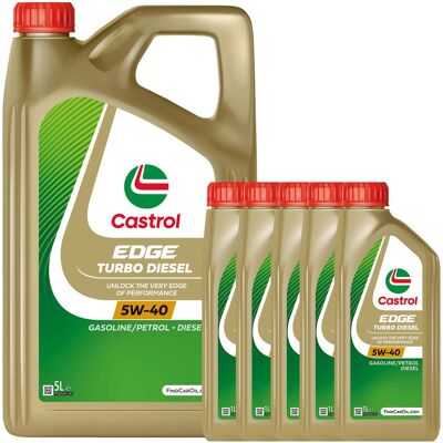1x5+5x1l Castrol Edge Turbo Diesel 5w40 Passend Für Fiat 9.55535-s2 Ford M2c917a: 1x5+5x1l Castrol Edge Turbo Diesel 5w40 Passend Für Fiat 9.55535-s2 Ford M2c917a: