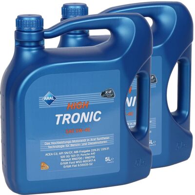 2x 5l Aral High Tronic 5w40 Öl Passend Für Mb 229.51 Fiat 9.55535-s2 Ford M2c917: 2x 5l Aral High Tronic 5w40 Öl Passend Für Mb 229.51 Fiat 9.55535-s2 Ford M2c917: