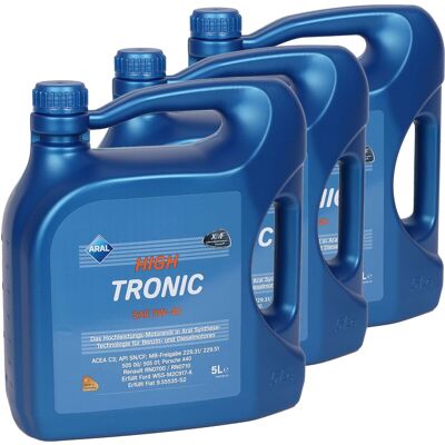 3x 5l Aral High Tronic 5w40 Öl Passend Für Mb 229.51 Fiat 9.55535-s2 Ford M2c917: 3x 5l Aral High Tronic 5w40 Öl Passend Für Mb 229.51 Fiat 9.55535-s2 Ford M2c917: