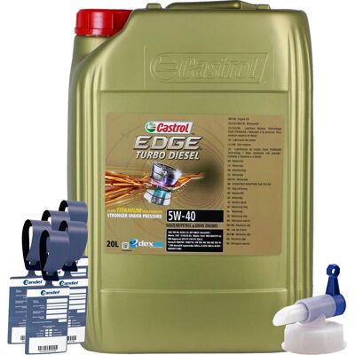 20l Castrol Edge Titanium 5w40 Für Vw 505.00/01 Mb 226.5 229.51 Ford M2c917-a: 20l Castrol Edge Titanium 5w40 Für Vw 505.00/01 Mb 226.5 229.51 Ford M2c917-a: