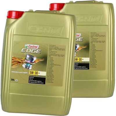 2x 20l Castrol Edge M 5w30 Motoröl Passend Für Mb 229.52/51 Bmw Ll 04 Api Sn +: 2x 20l Castrol Edge M 5w30 Motoröl Passend Für Mb 229.52/51 Bmw Ll 04 Api Sn +:
