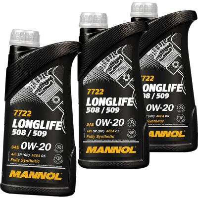 SCT - MANNOL 3x1 L Mannol7722 Longlife 0w20 Motoröl Passend Für Acea C5 Vw 508./509.00 Ll Iv: Motoröl Eurolub: 215000 Eurolub: 215001 Eurolub: 215005 Eurolub: 2150 SCT - MANNOL 3x1 L Mannol7722 Longlife 0w20 Motoröl Passend Für Acea C5 Vw 508./509.00 Ll Iv: Motoröl Eurolub: 215000 Eurolub: 215001 Eurolub: 215005 Eurolub: 2150