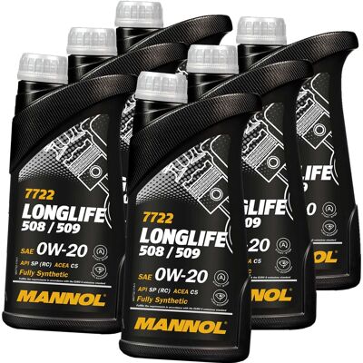 SCT - MANNOL 6x1 L Mannol7722 Longlife 0w20 Motoröl Passend Für Acea C5 Vw 508./509.00 Ll Iv: Motoröl Eurolub: 215000 Eurolub: 215001 Eurolub: 215005 Eurolub: 2150 SCT - MANNOL 6x1 L Mannol7722 Longlife 0w20 Motoröl Passend Für Acea C5 Vw 508./509.00 Ll Iv: Motoröl Eurolub: 215000 Eurolub: 215001 Eurolub: 215005 Eurolub: 2150