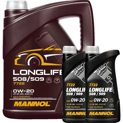 1x5+2x1l Mannol 7722 Longlife 0w20 Passend Für Ll Iv Longlife 4 Vw 508/509.00: Motoröl Eurolub: 215000 Eurolub: 215001 Eurolub: 215005 Eurolub: 215020 1x5+2x1l Mannol 7722 Longlife 0w20 Passend Für Ll Iv Longlife 4 Vw 508/509.00: Motoröl Eurolub: 215000 Eurolub: 215001 Eurolub: 215005 Eurolub: 215020