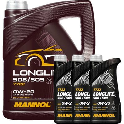 1x5+3x1l Mannol 7722 Longlife 0w20 Passend Für Ll Iv Longlife 4 Vw 508/509.00: Motoröl Eurolub: 215000 Eurolub: 215001 Eurolub: 215005 Eurolub: 215020 1x5+3x1l Mannol 7722 Longlife 0w20 Passend Für Ll Iv Longlife 4 Vw 508/509.00: Motoröl Eurolub: 215000 Eurolub: 215001 Eurolub: 215005 Eurolub: 215020