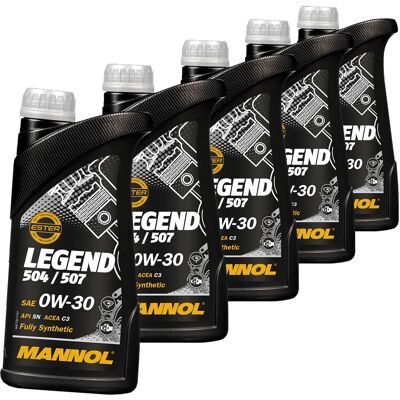 SCT - MANNOL 5x1l Mannol Legend 504/507 0w30 Motoröl Passend Für Vw 504 / 507.00 Bmw Ll 04 C3: Motoröl Eurolub: 212000 Eurolub: 212001 Eurolub: 212005 Eurolub: 212 SCT - MANNOL 5x1l Mannol Legend 504/507 0w30 Motoröl Passend Für Vw 504 / 507.00 Bmw Ll 04 C3: Motoröl Eurolub: 212000 Eurolub: 212001 Eurolub: 212005 Eurolub: 212