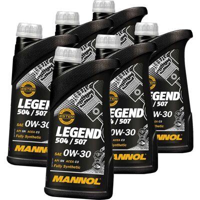 SCT - MANNOL 6x1l Mannol Legend 504/507 0w30 Motoröl Passend Für Vw 504 / 507.00 Bmw Ll 04 C3: Motoröl Eurolub: 212000 Eurolub: 212001 Eurolub: 212005 Eurolub: 212 SCT - MANNOL 6x1l Mannol Legend 504/507 0w30 Motoröl Passend Für Vw 504 / 507.00 Bmw Ll 04 C3: Motoröl Eurolub: 212000 Eurolub: 212001 Eurolub: 212005 Eurolub: 212