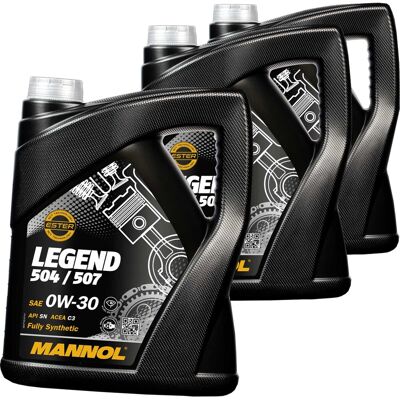 SCT - MANNOL 3x5l Mannol Legend 504/507 0w30 Motoröl Passend Für Vw 504 / 507.00 Bmw Ll 04 C3: Motoröl Febi Bilstein: 194614 Febi Bilstein: 194635 Febi Bilstein: 1 SCT - MANNOL 3x5l Mannol Legend 504/507 0w30 Motoröl Passend Für Vw 504 / 507.00 Bmw Ll 04 C3: Motoröl Febi Bilstein: 194614 Febi Bilstein: 194635 Febi Bilstein: 1