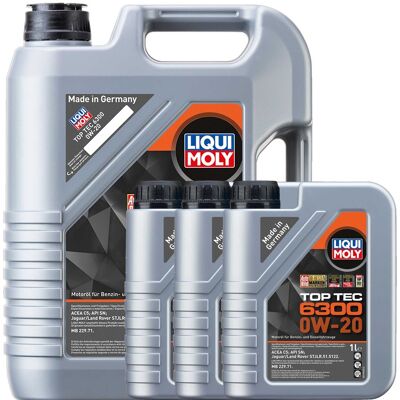 1x5l+3x1l Liqui Moly Motoröl Top Tec 6300 0w-20 Passend Für Stjlr.51.5122 Api Sn: 1x5l+3x1l Liqui Moly Motoröl Top Tec 6300 0w-20 Passend Für Stjlr.51.5122 Api Sn: