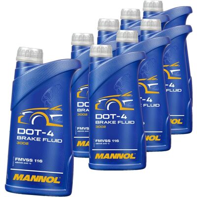 SCT - MANNOL 10x1l Mannol Dot4 Bremsflüssigkeit Brake Fluid Kupplungsflüssigkeit Synthetisc: Mn3002-1 SCT - MANNOL 10x1l Mannol Dot4 Bremsflüssigkeit Brake Fluid Kupplungsflüssigkeit Synthetisc: Mn3002-1