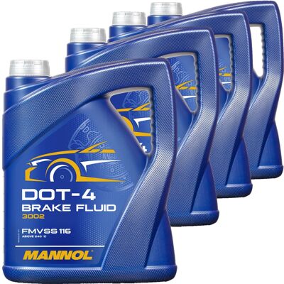 SCT - MANNOL 4x5l Mannol Dot4 Bremsflüssigkeit Brake Fluid Kupplungsflüssigkeit Synthetisch: Mn3002-5 SCT - MANNOL 4x5l Mannol Dot4 Bremsflüssigkeit Brake Fluid Kupplungsflüssigkeit Synthetisch: Mn3002-5